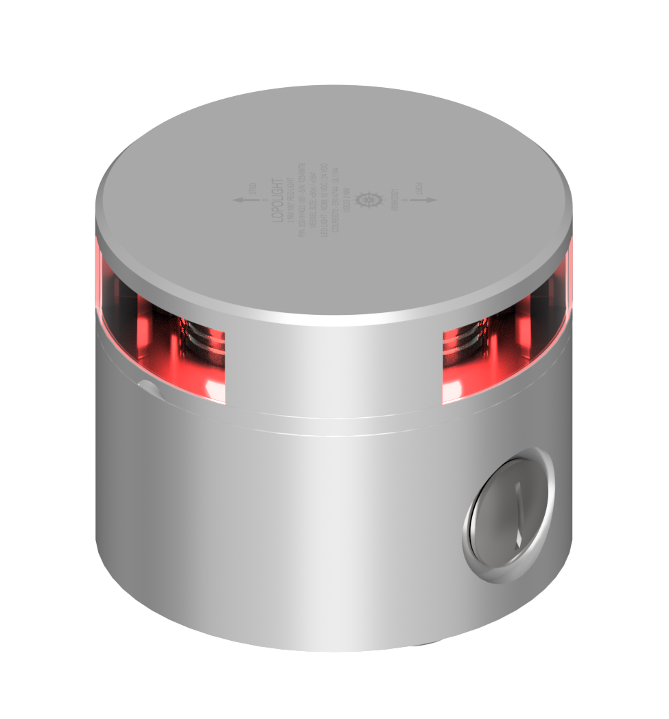 3nm 180° Red, silver anodized 3nm 180° Red, silver anodized